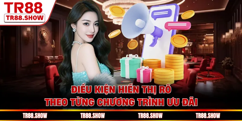 Điều kiện hiển thị rõ theo từng chương trình ưu đãi